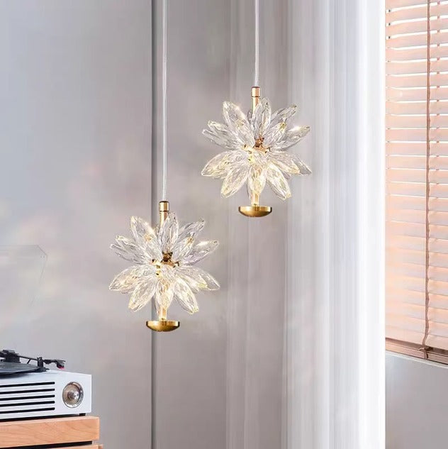 Crystal Flower Pendant Light