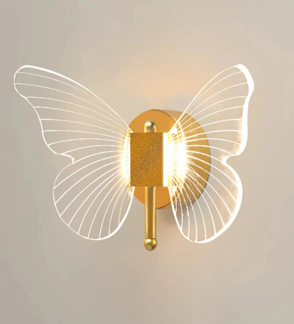 Led Butterfly Metal Wall Light