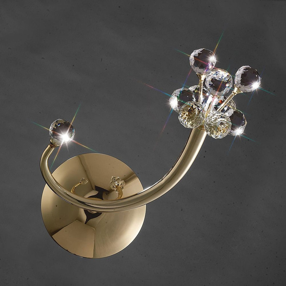 Octavia Wall Lamp Switched French Gold/Crystal