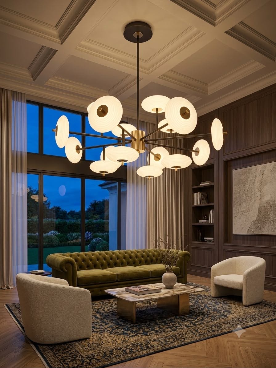 Modern 16-Light LED Decorative Ceiling Chandelier