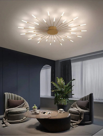 20 Light Gold Body Acrylic LED Chandelier