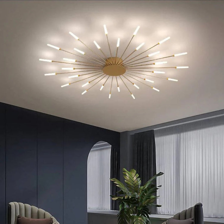 20 Light Gold Body Acrylic LED Chandelier