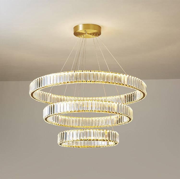 3 Rings Crystal LED Chandelier