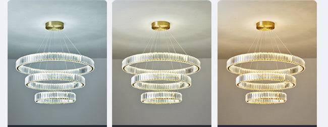 3 Rings Crystal LED Chandelier