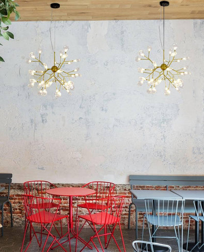 36 Lights Firefly Gold Metal Chandelier
