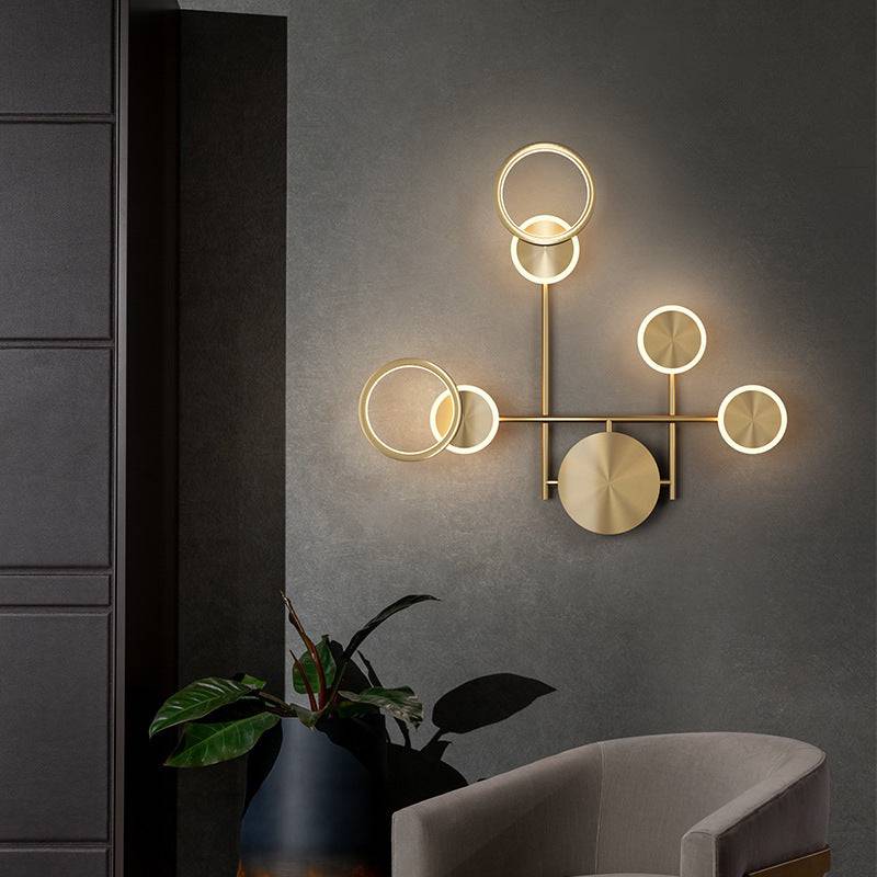 6 LED Modern Electroplated Gold Wall Light