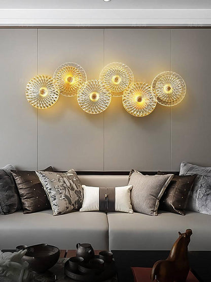 Modern Golden Glass LED Wall Light