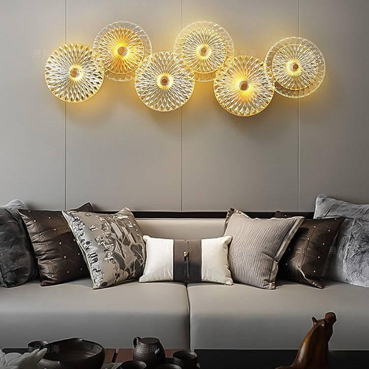 Modern Golden Glass LED Wall Light