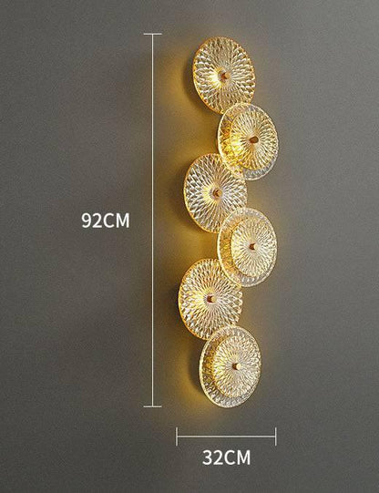 Modern Golden Glass LED Wall Light