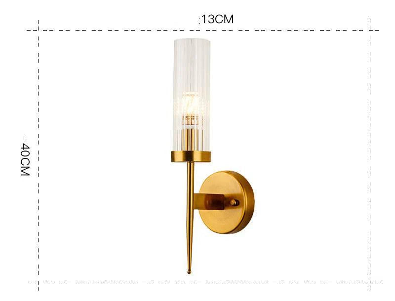 Clear Glass Long Wall Light