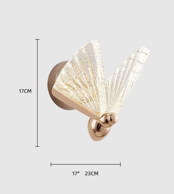 Led Acrylic Butterfly Metal Wall Light