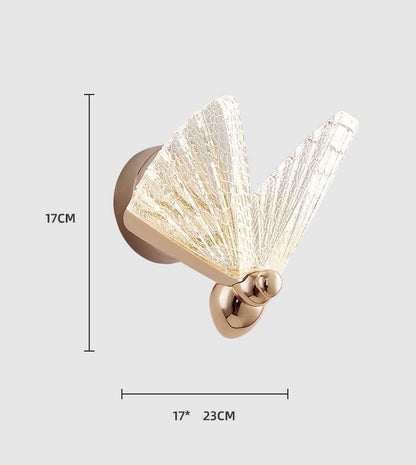 Led Acrylic Butterfly Metal Wall Light