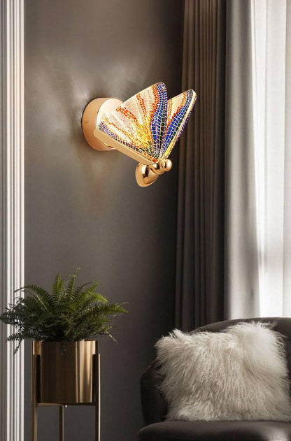 Led Acrylic Multi Color Butterfly Wall Light