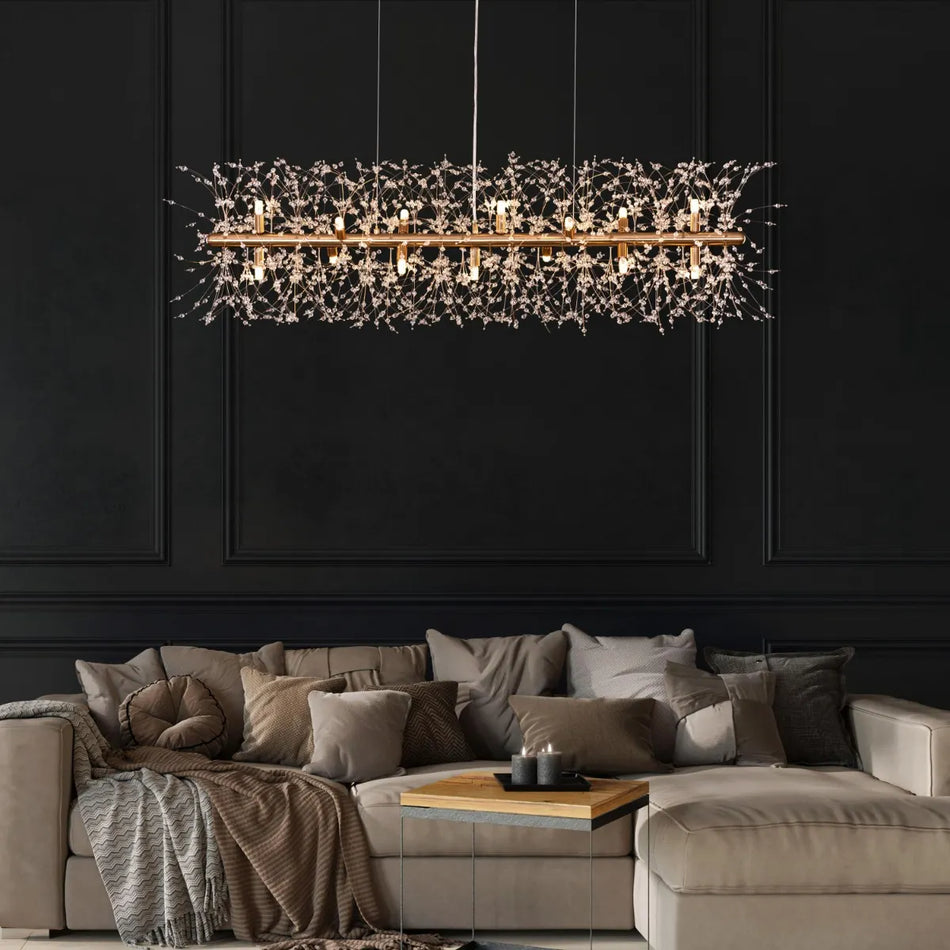 Totema Rectangular Crystal Chandelier