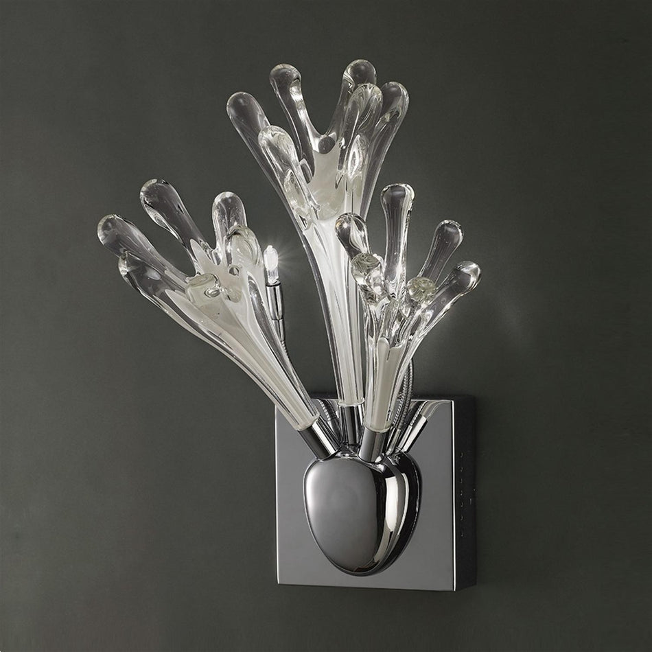 Chrome Glass Wall Light
