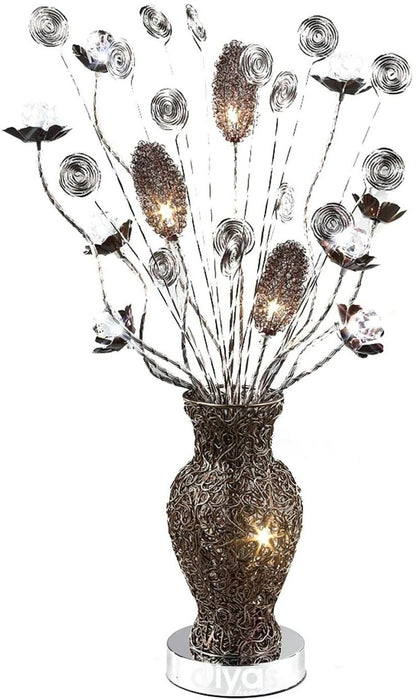 Woven Crystal Contemporary Table Lamp