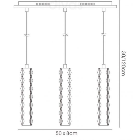 Crystal Linear Chandelier