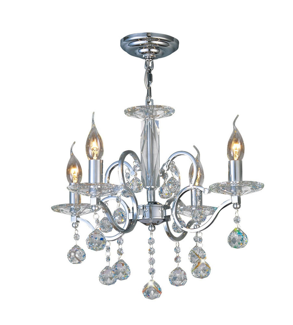 Zinta 50cm Polished Chrome/Crystal