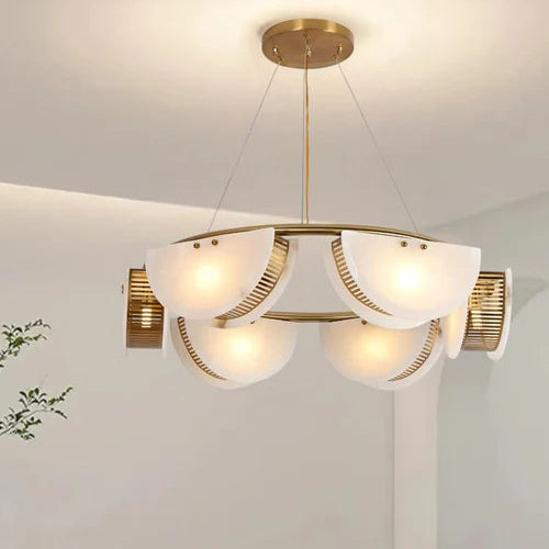 Luxury Marble Chandelier - 6 Light