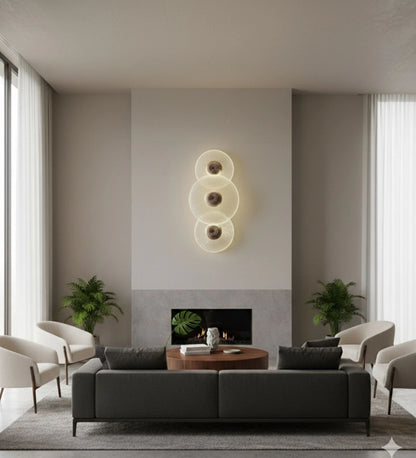 Luxurious Glass Disc Wall Lamp