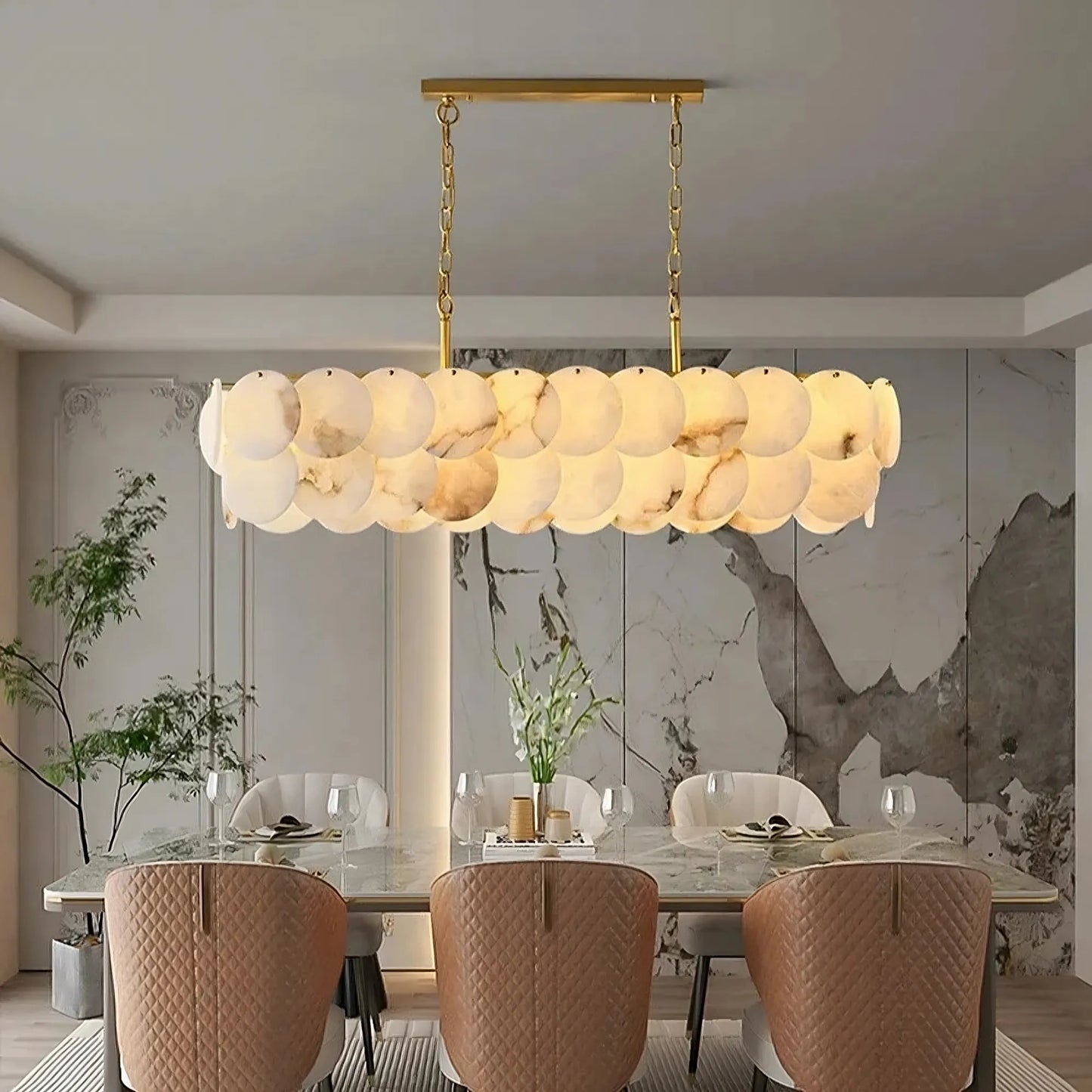 Moonshade Marble Chandelier