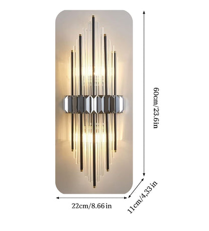 Nova Luxe Crystal Wall Light Modern Art Deco Design