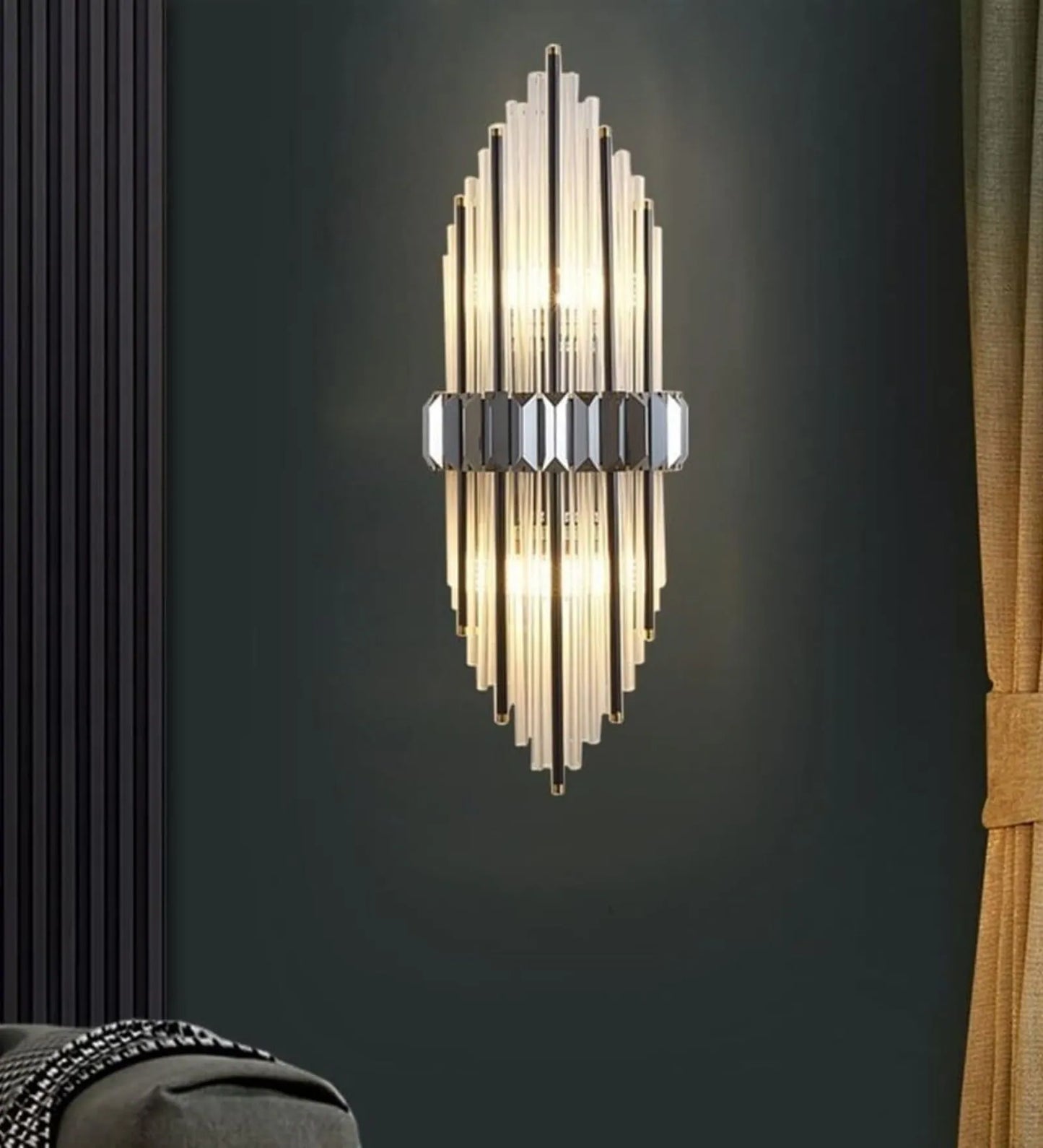 Nova Luxe Crystal Wall Light Modern Art Deco Design