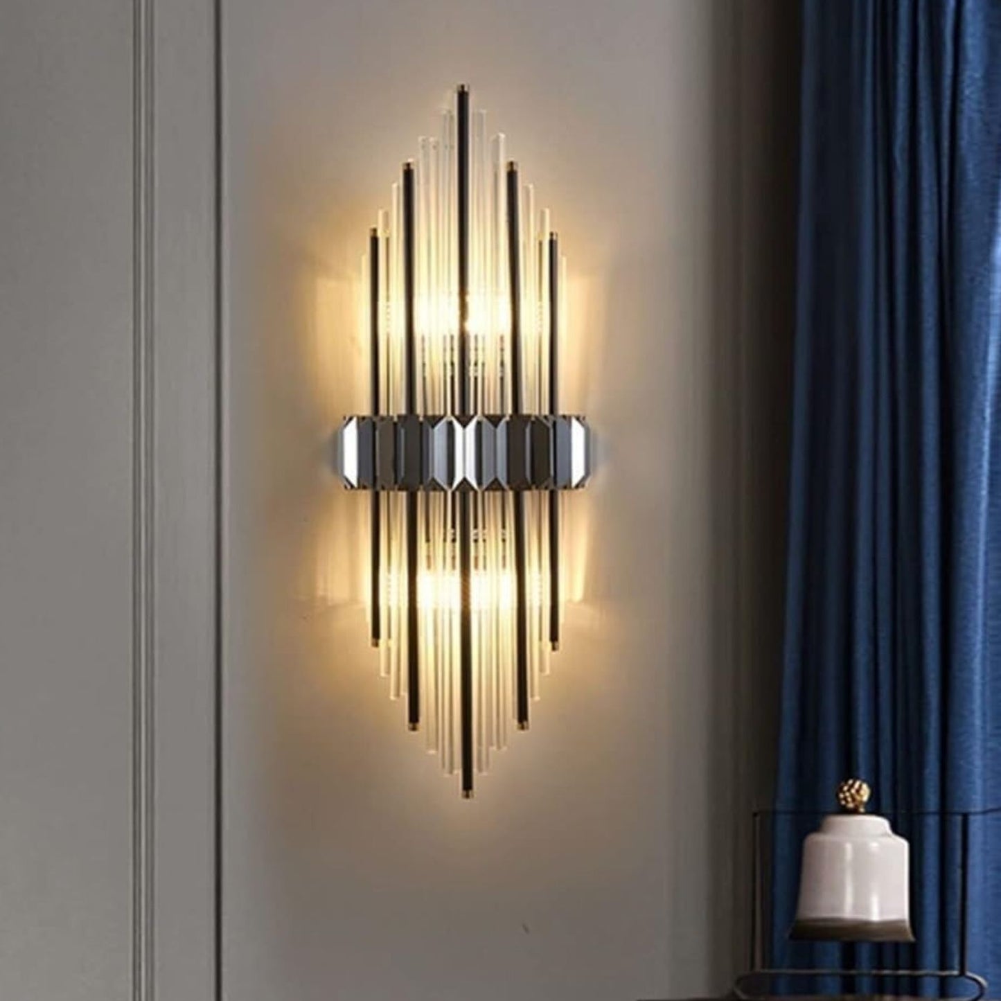 Nova Luxe Crystal Wall Light Modern Art Deco Design