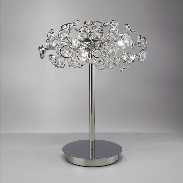 Savanna Crystal Table Lamp 3 Light G9 Polished Chrome