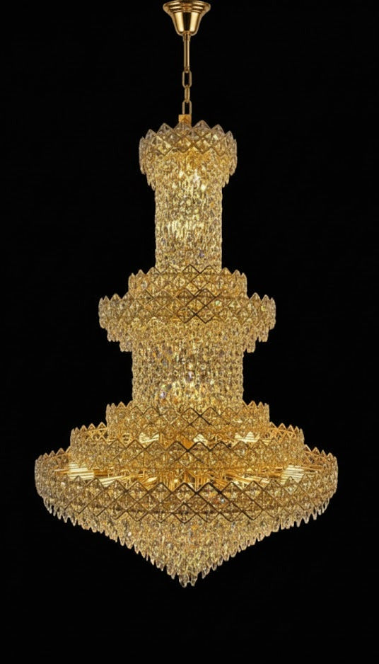 Crystal Double Height Stair Chandelier