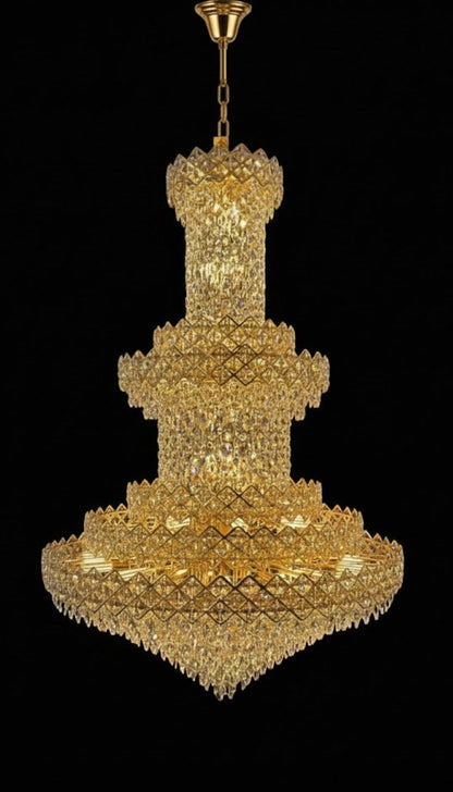 Crystal Double Height Stair Chandelier