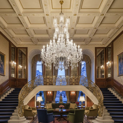 Masterpiece Crystal Double Height Chandelier