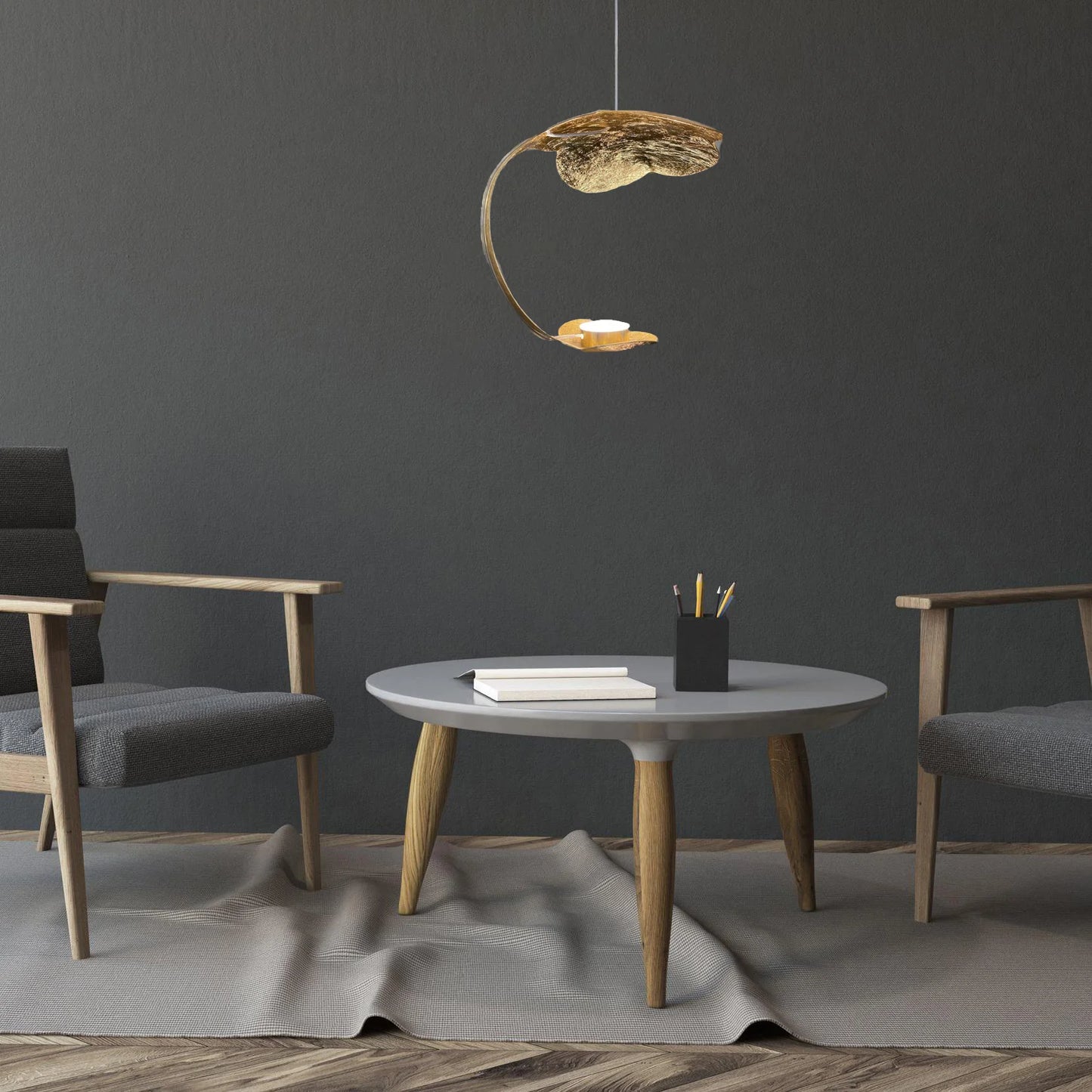 Modern Led Metal Antique Gold Pendant Light