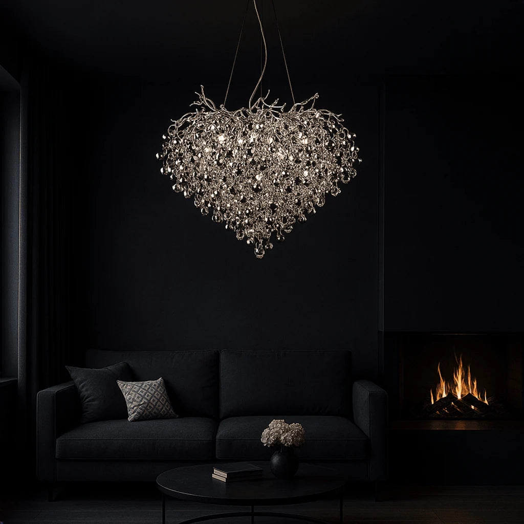 Crystal Chrome Chandelier