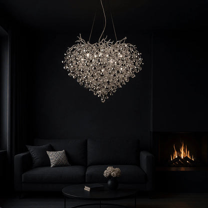 Crystal Chrome Chandelier