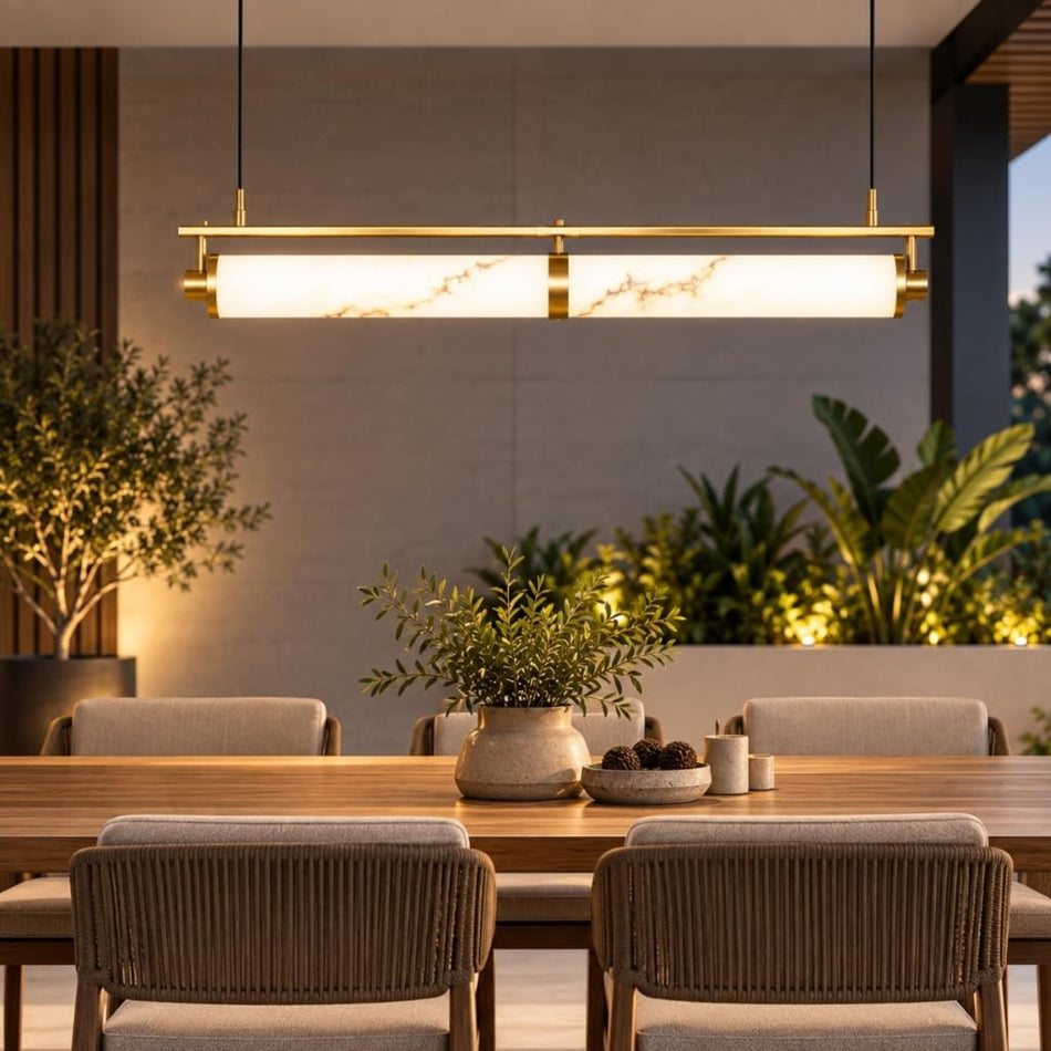 Modern Imitation Marble Pendant Light
