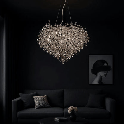 Crystal Chrome Chandelier