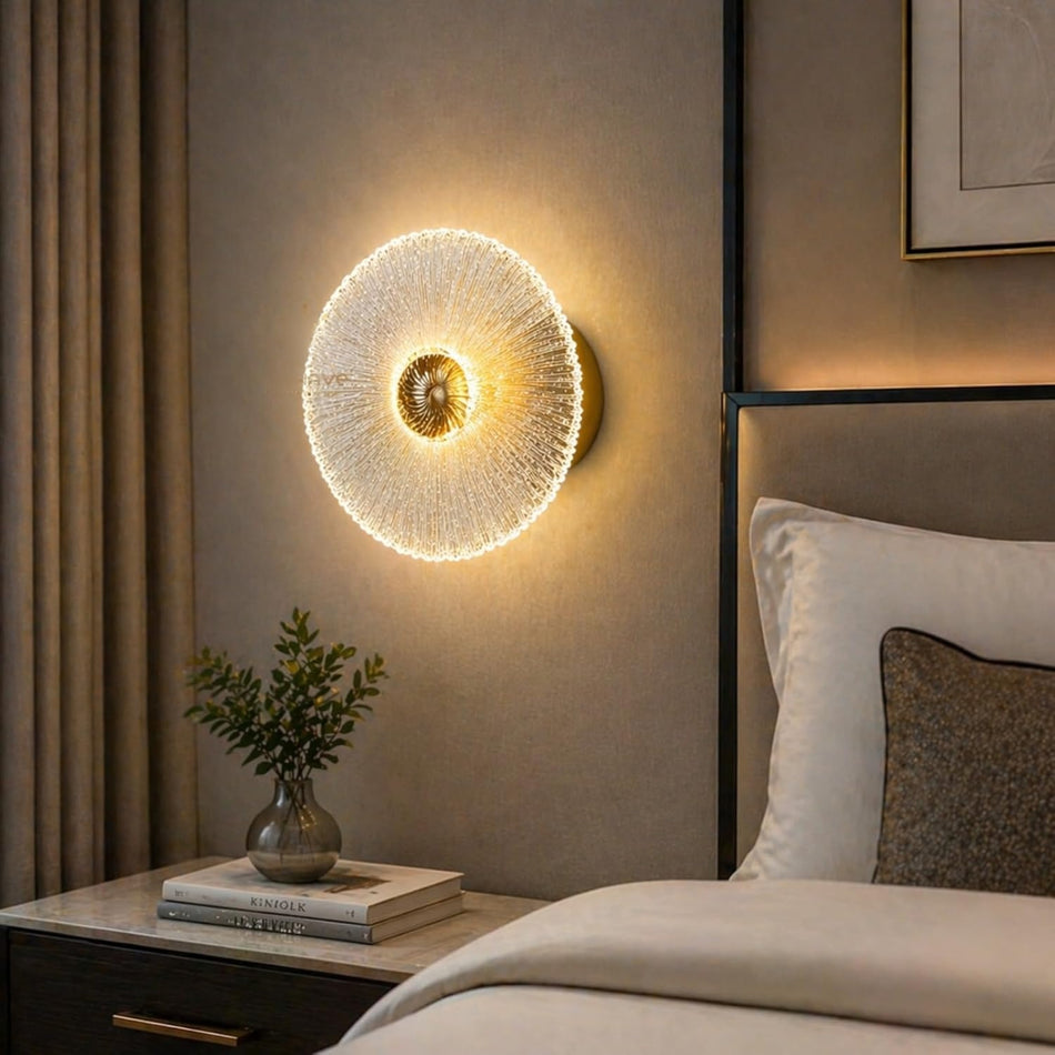 Modern Textured Glass Wall Light