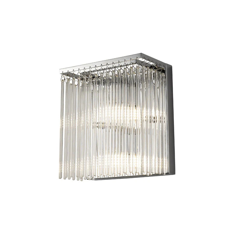 Diyas Zanthe Wall Lamp 2 Light G9 Polished Chrome/Clear Glass