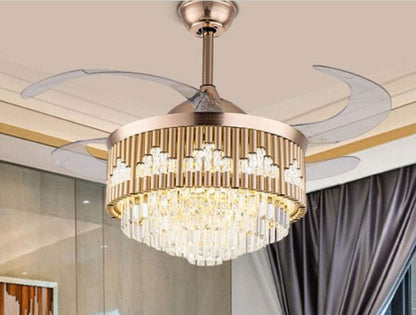 OLTAO CRYSTAL CEILING FAN CHANDELIER
