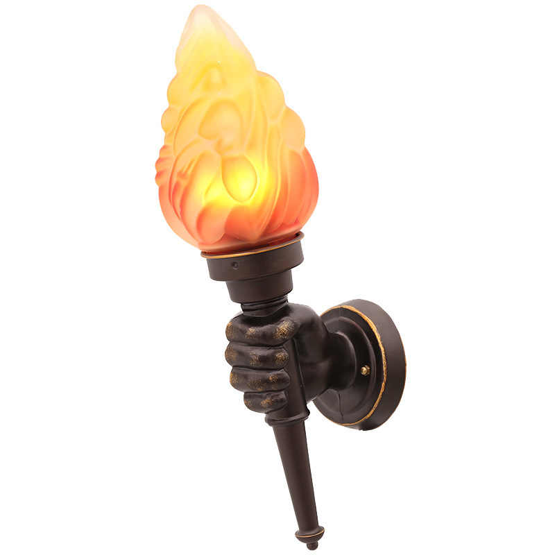 Creative Retro Industrial Torch Hand Wall Lamp - Stello Light Studio
