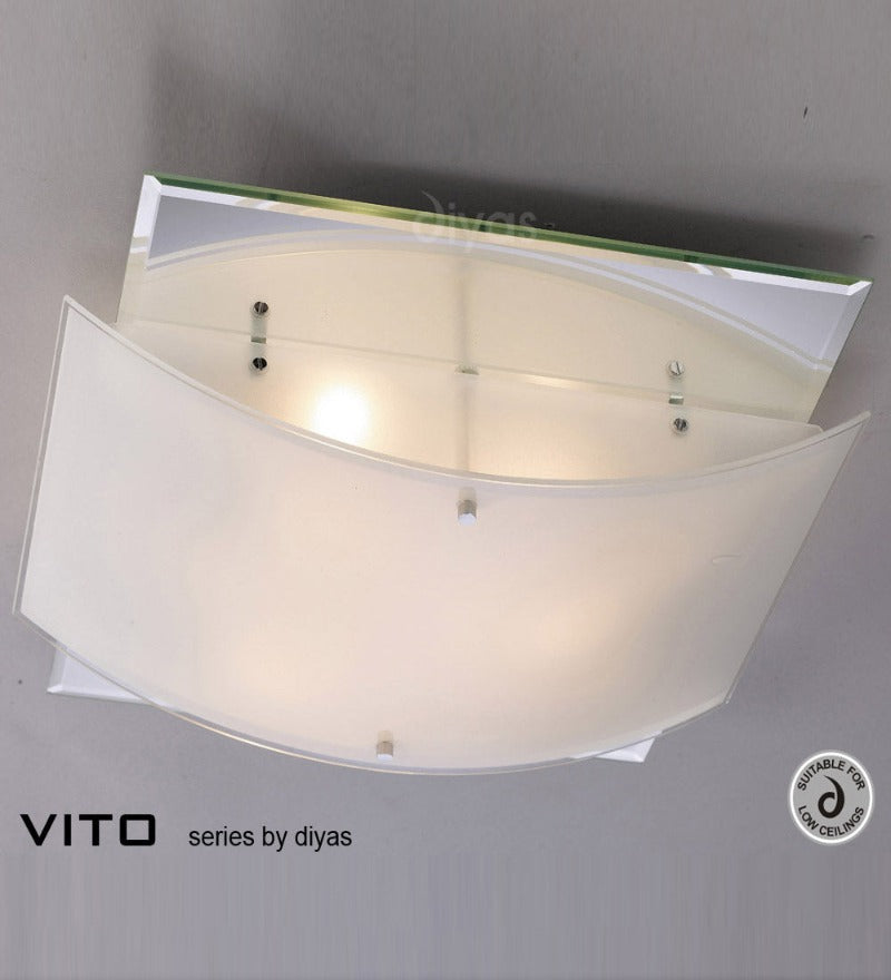 Diyas Vito Three Light Polished Chrome Flush Fitting - Stello Light Studio
