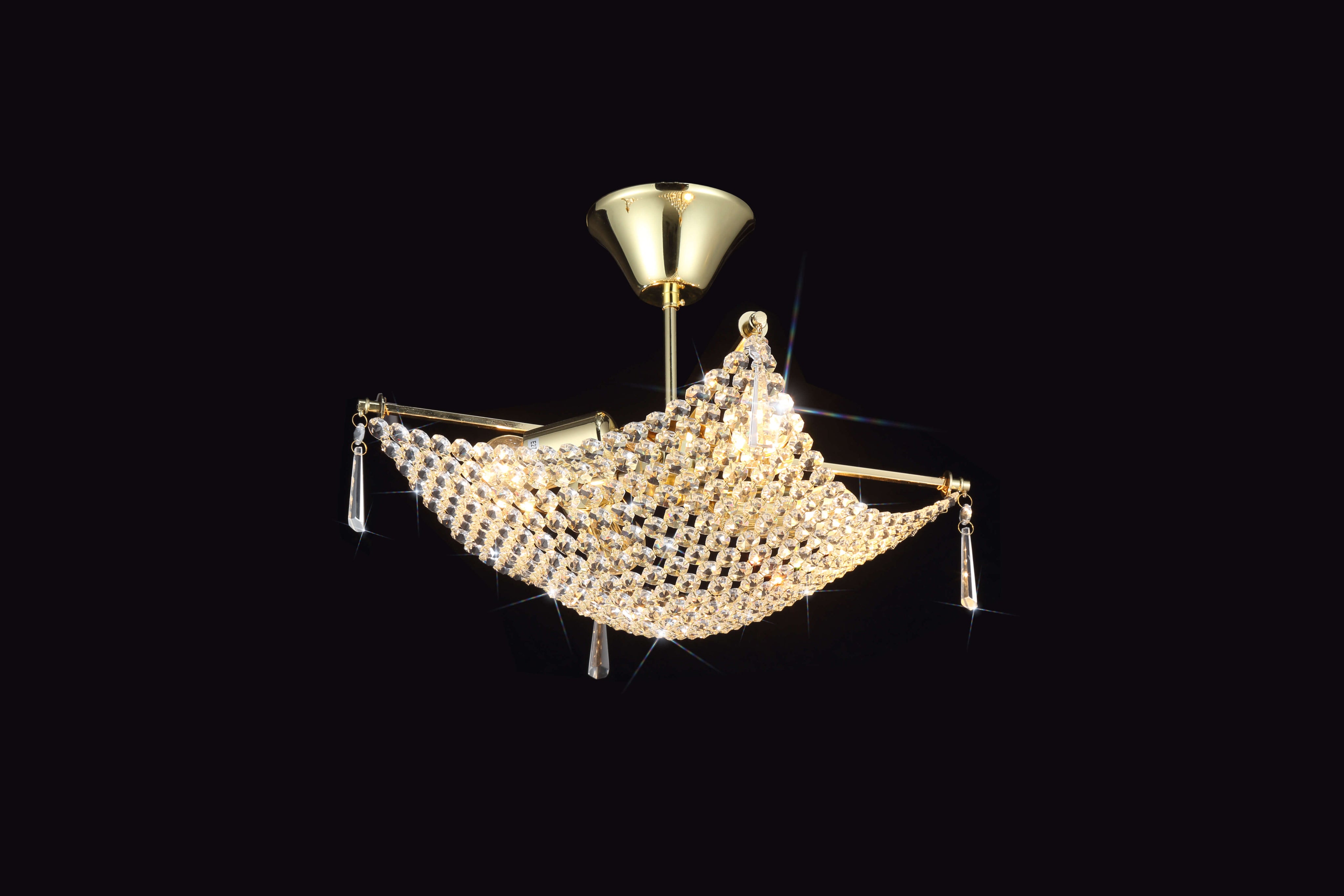 KAPARI Gold Ceiling Light - 4 Lights - Stello Light Studio