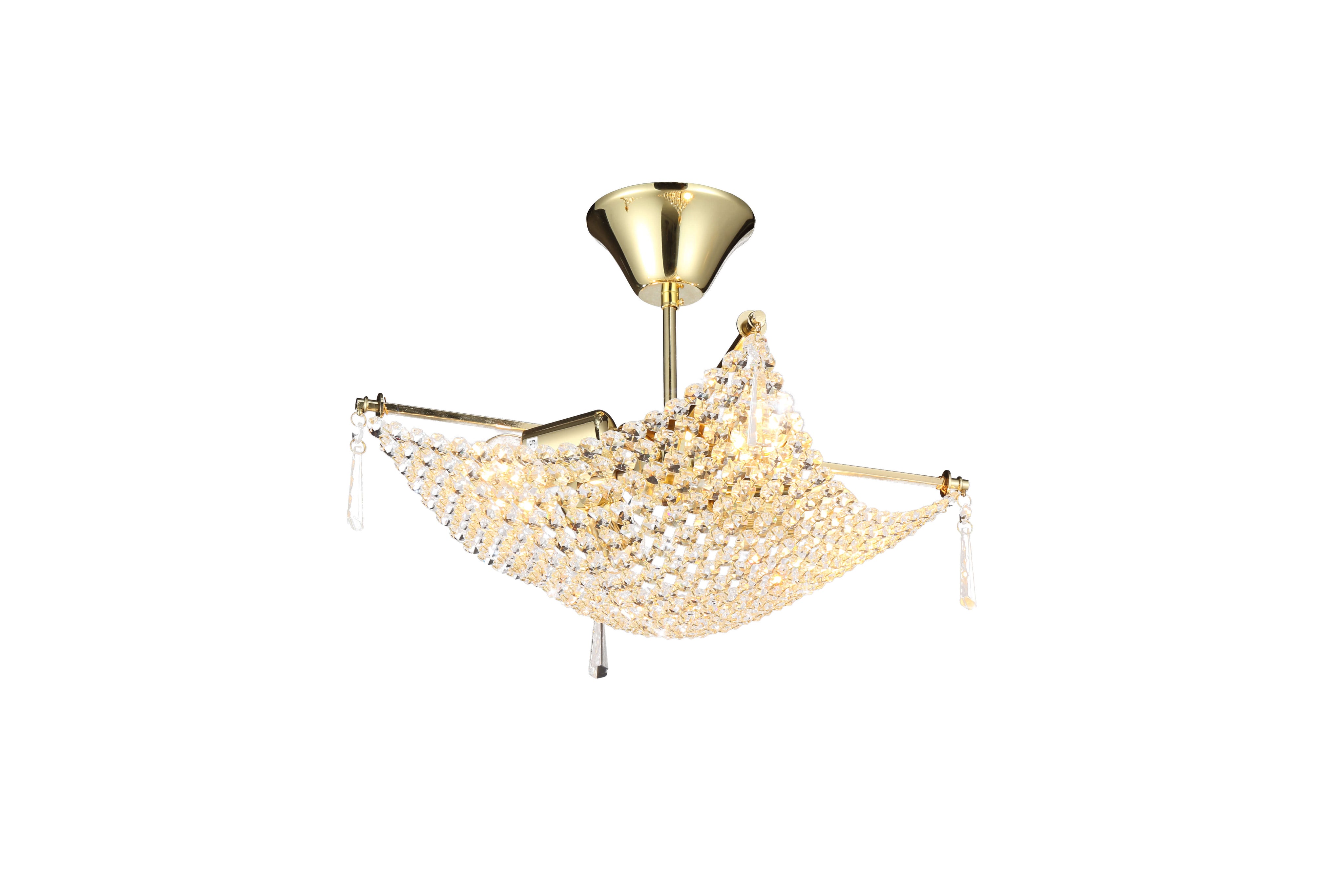 KAPARI Gold Ceiling Light - 4 Lights - Stello Light Studio