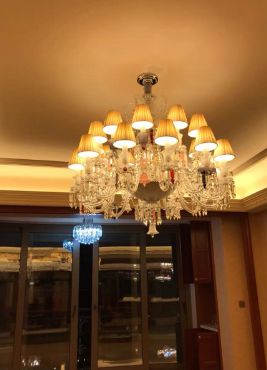 CANARM 18 LIGHT GLASS ARM CHANDELIER
