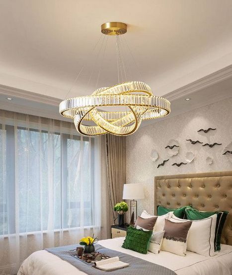 CRYSTAL  3 RINGS CHANDELIER