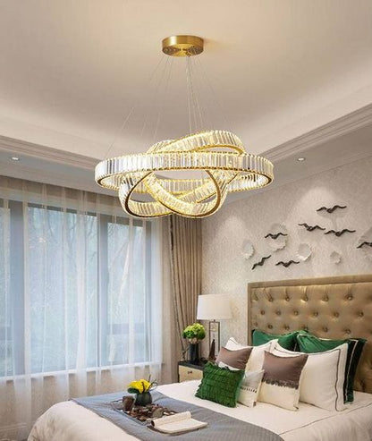CRYSTAL  3 RINGS CHANDELIER