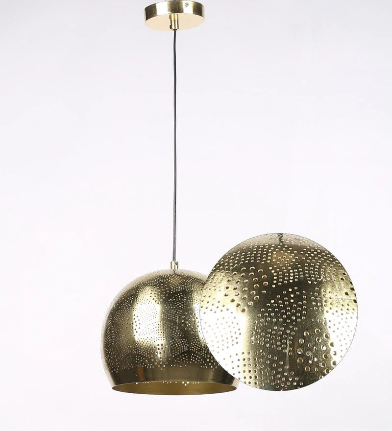 Acorn Antique Brass Metal Hanging Light - Stello Light Studio