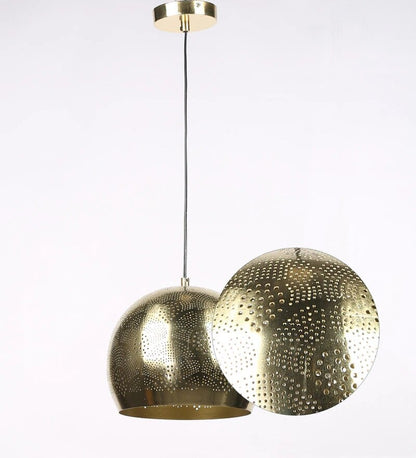 Acorn Antique Brass Metal Hanging Light - Stello Light Studio