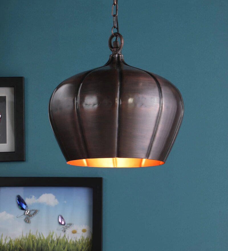 Acorn Copper Metal Hanging Light - Stello Light Studio
